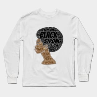 Black Strong Educated Melanin Queen Long Sleeve T-Shirt